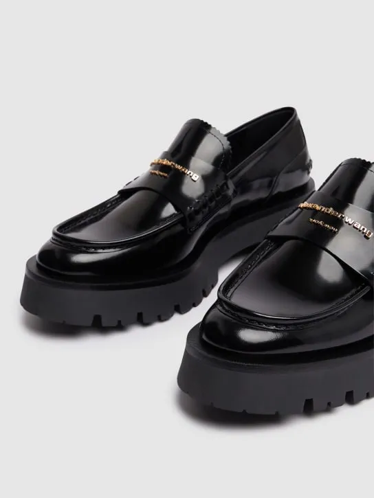 Alexander Wang   45mm Carter Lug patent leather loafers 