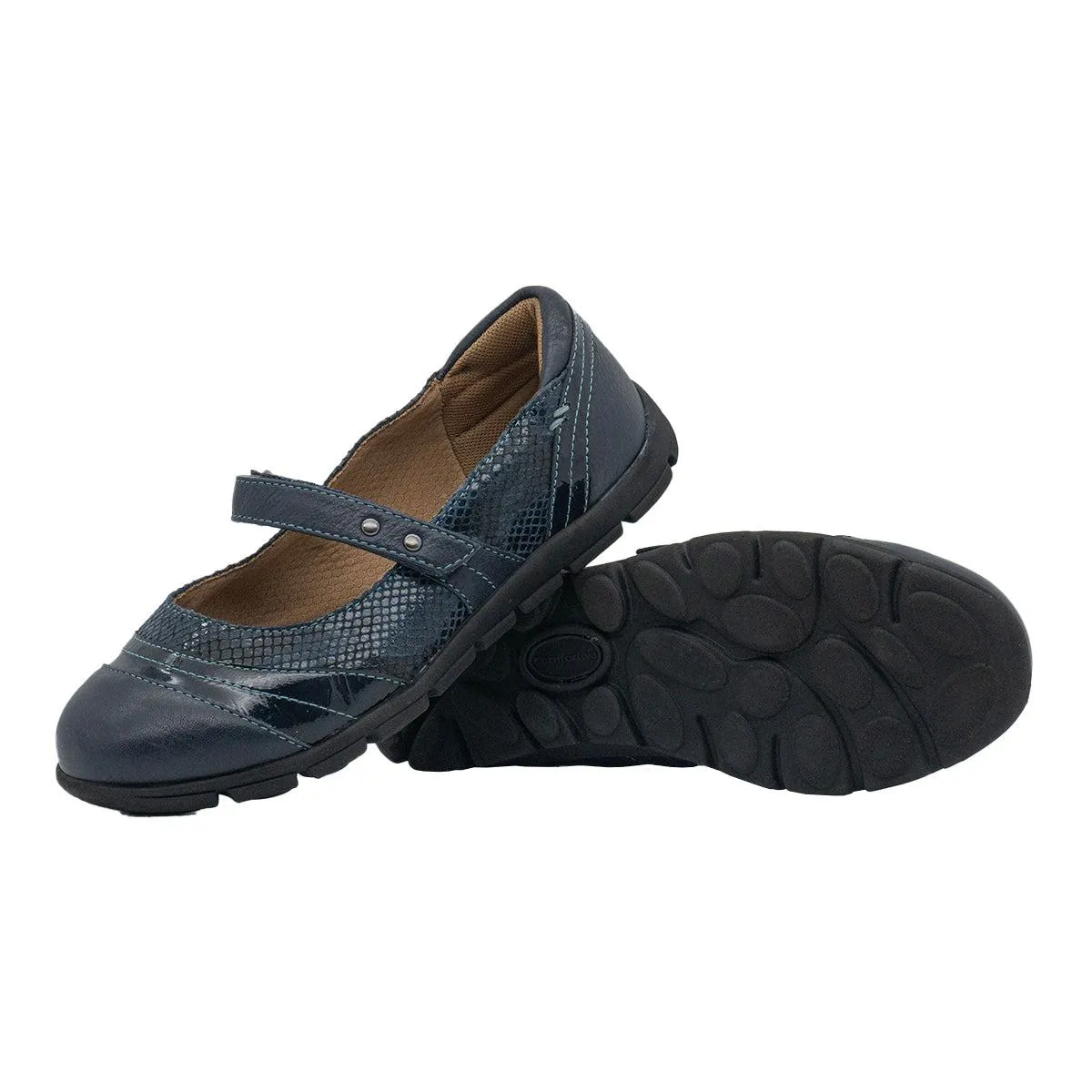 Comfortiva Corwin Ballerina Ballerinas Leather Blue Colour For Women