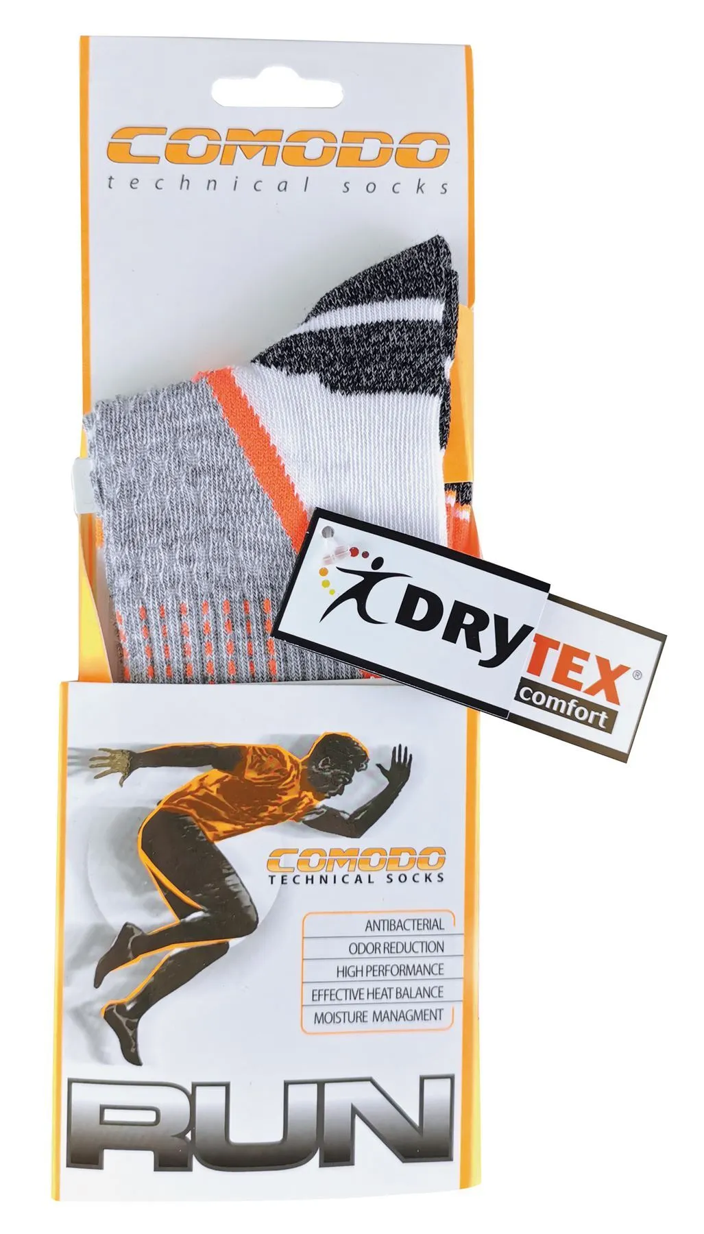 COMODO - Running Socks (3-5.5 / White Grey)