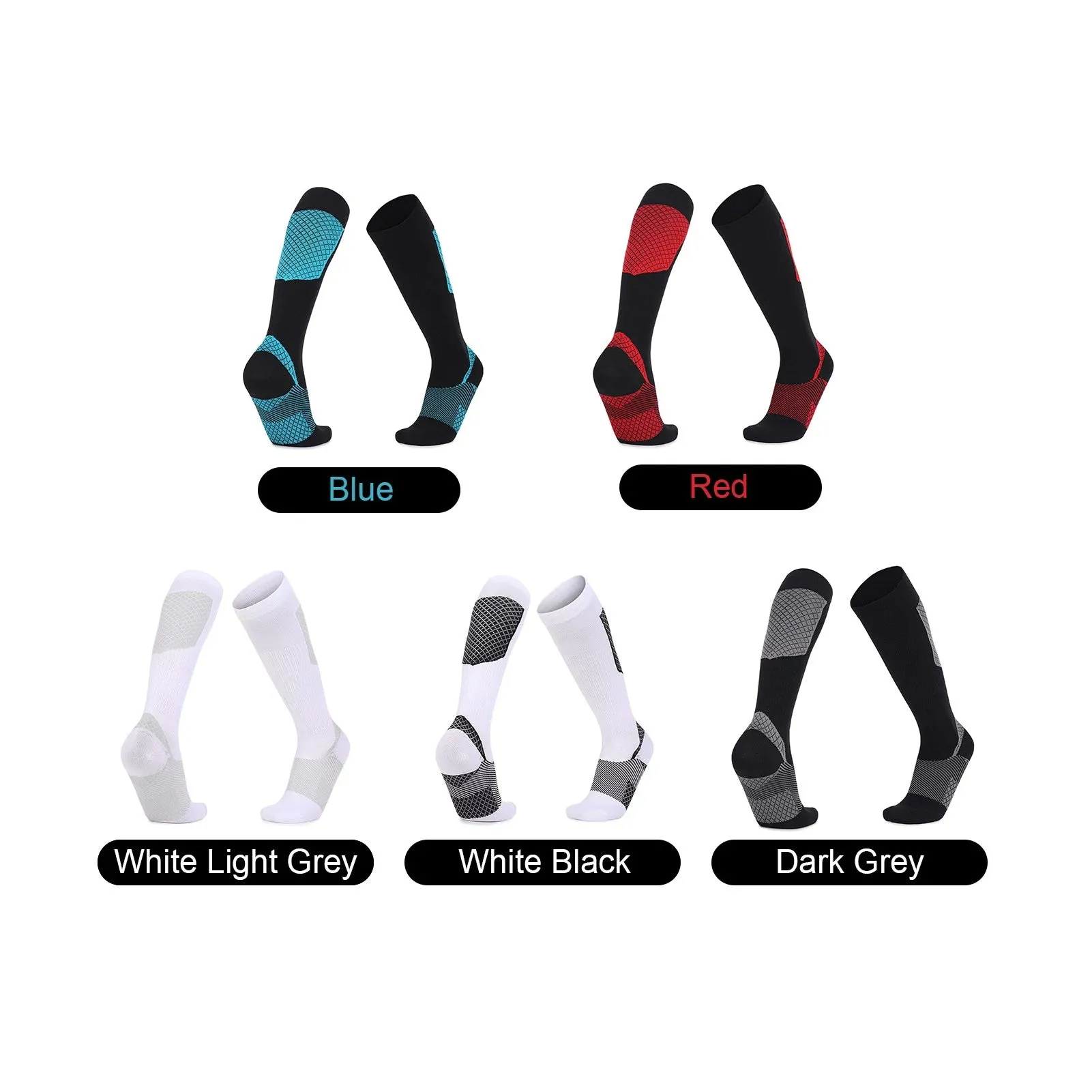 Compression Thickened Bottom Long Socks 5Pack