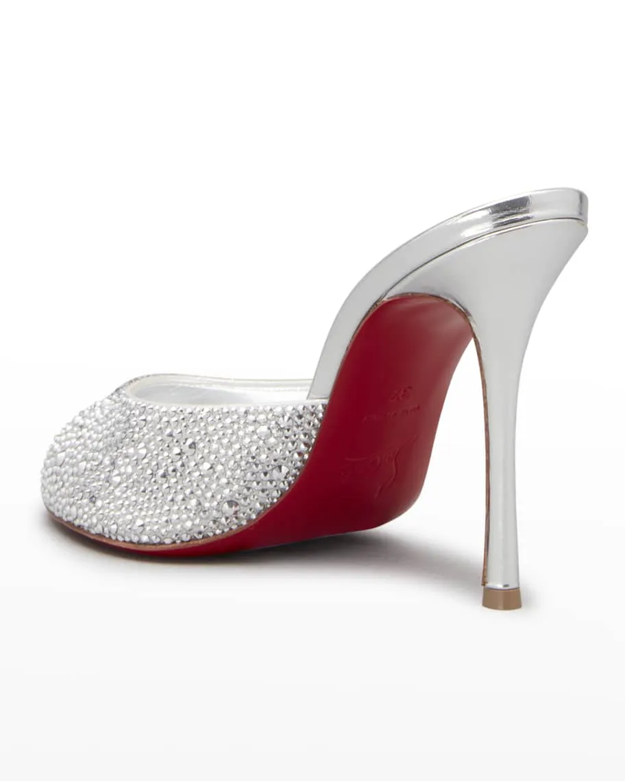 Me Dolly Strass slides with red sole Christian Louboutin