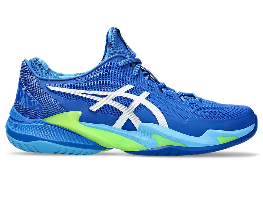 Men's Asics Court FlyteFoam 3 Novak, Tuna Blue/White, 8 D Medium