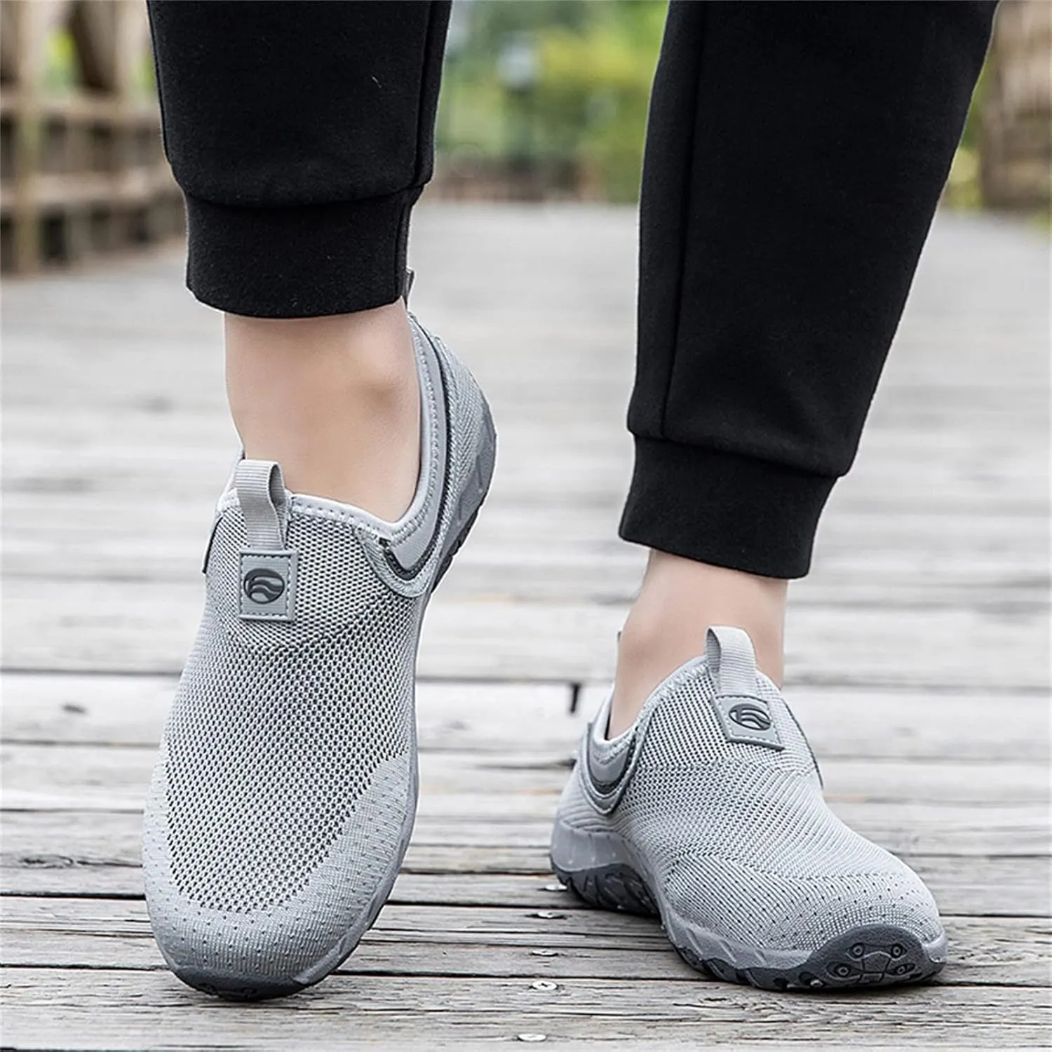 Mens Loafers & Slip-Ons Couples' Men's New Spring Flying Knit Slip On Casual Sports Shoes for Middle and Elderly