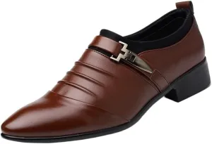 Men's Loafers Breathable Soft Slip on Light-Weight Work for Gentleman Casual Shoes