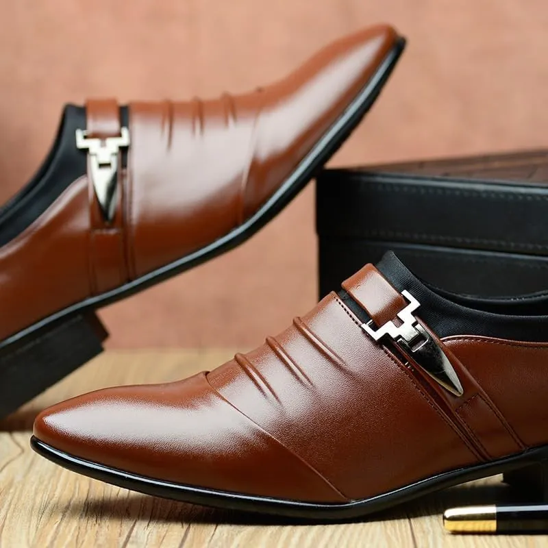 Men's Loafers Breathable Soft Slip on Light-Weight Work for Gentleman Casual Shoes