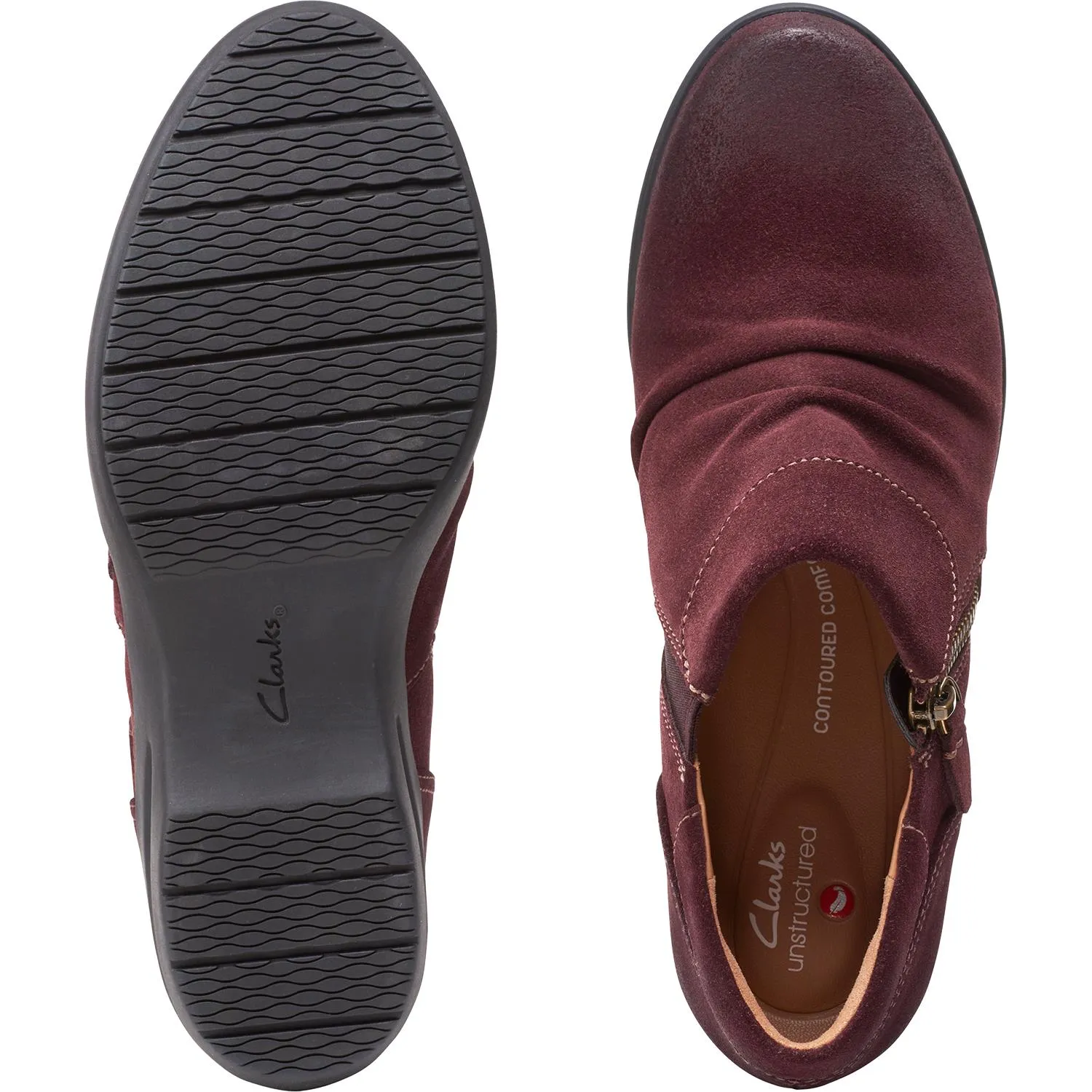 Women's Clarks Rosely Lo Burgundy Suede