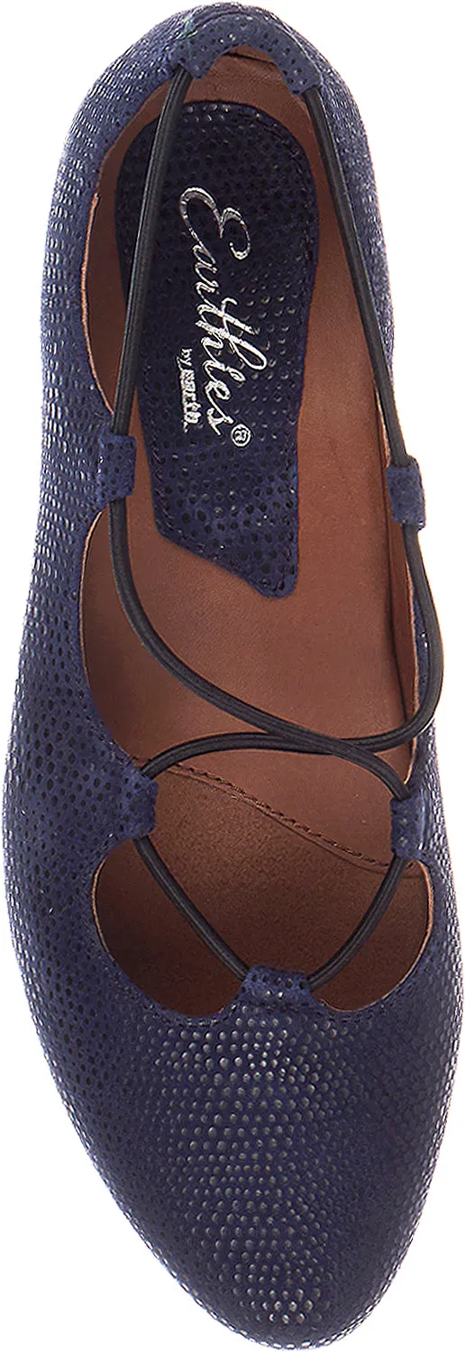 Women's Earthies Essen Navy Printed Suede
