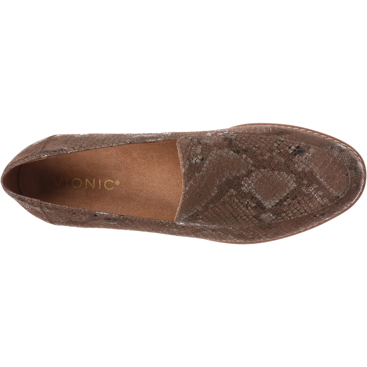 Women's Vionic Kensley Brown Metallic Snake Leather
