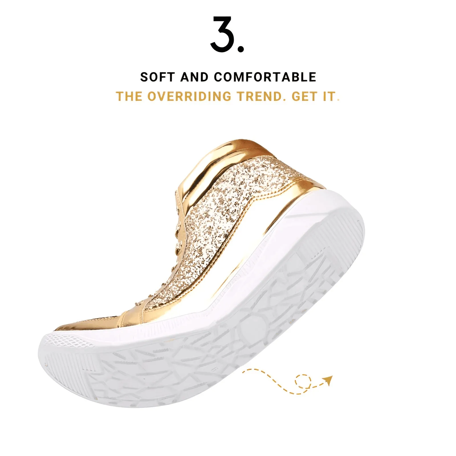 X Hot Fashion Gold Shiny Mirror Men's Hip Hop Sneakers High Top